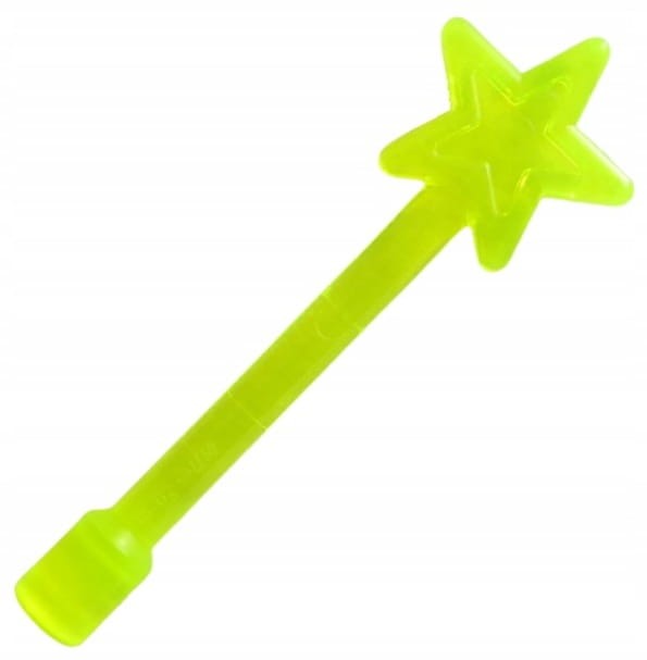 Lego akcesoria magiczna różdżka przezroczysto neonowo zielona
