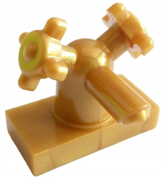 Lego akcesoria kran do zlewu, umywalki perłowo złoty