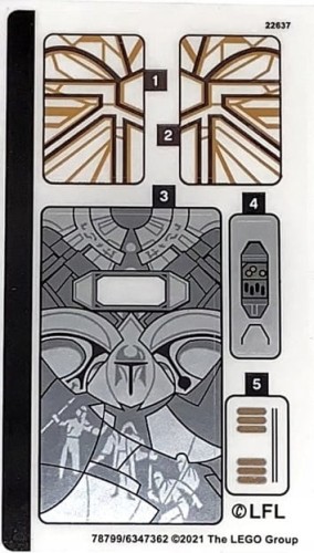 Lego Star Wars - Naklejki z zestawu 75310