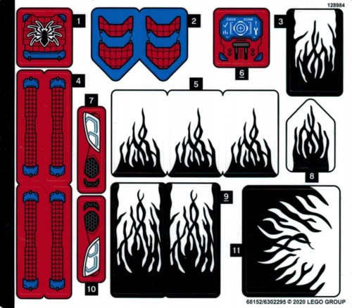 Lego Super Heroes - Naklejki z zestawu 76151