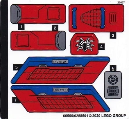 Lego Super Heroes - Naklejki z zestawu 76150