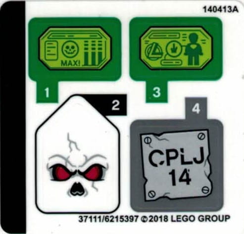 Lego Super Heroes - Naklejki z zestawu 76096