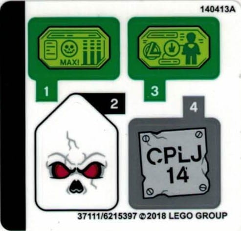 Lego Super Heroes - Naklejki z zestawu 76096