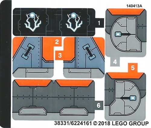 Lego Super Heroes - Naklejki z zestawu 76102