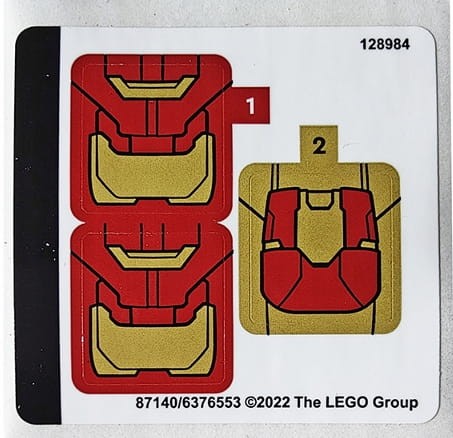 Lego Super Heroes - Naklejki z zestawu 76203