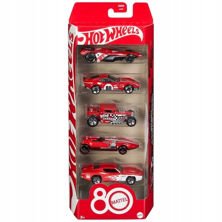HOT WHEELS 5 Pak - Mattel 80th Anniversary (JGK08)