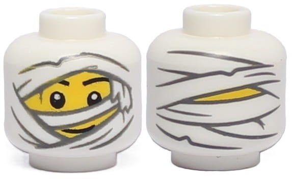 Lego głowa biała, męska, zabandażowana