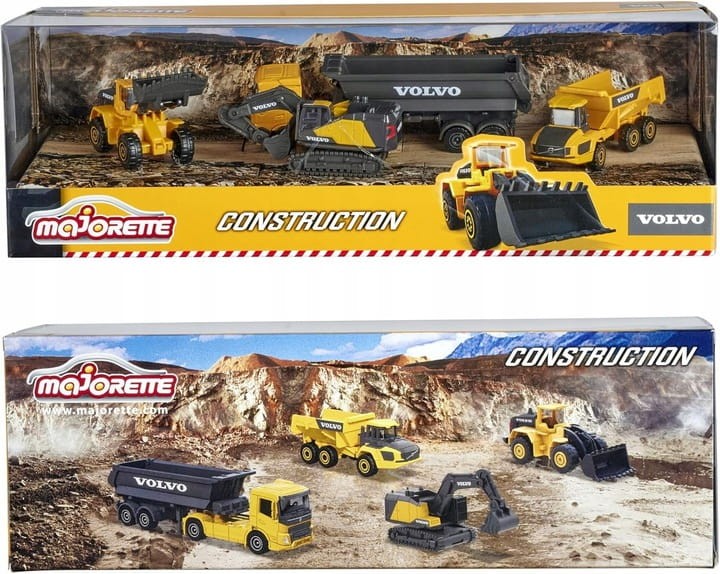Majorette Giftpack Volvo Construction - zestaw 4 Pojazdów