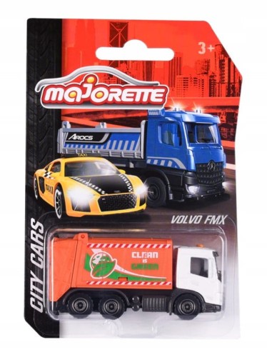 Majorette City Cars - Volvo FMX - Śmieciarka