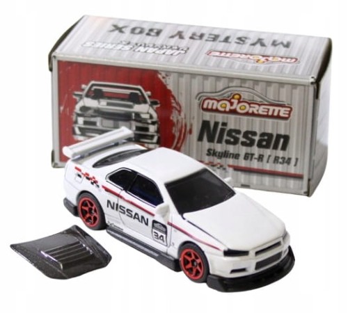 Majorette Japan Series - Nissan Skyline GT-R (R34) Gumowe opony (Luz)