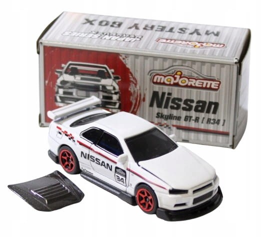 Majorette Japan Series - Nissan Skyline GT-R (R34) Gumowe opony (Luz)