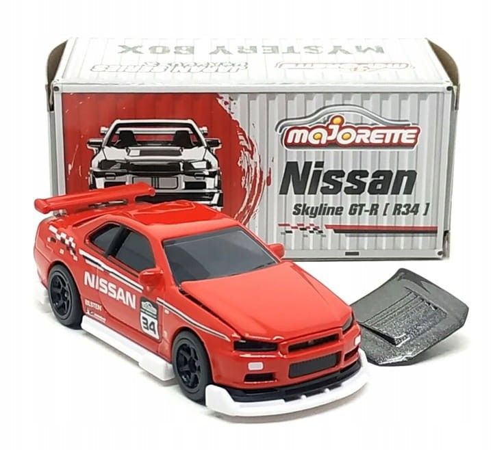 Majorette Japan Series - Nissan Skyline GT-R (R34) Gumowe opony(Luz)