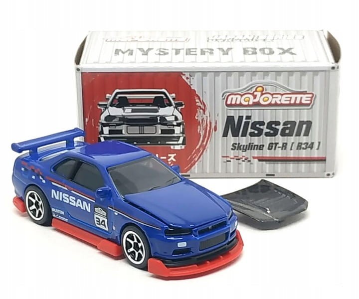 Majorette Japan Series - Nissan Skyline GT-R (R34) Gumowe opony(Luz)