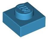 Lego Płytka 1x1 Ciemny Lazurowy