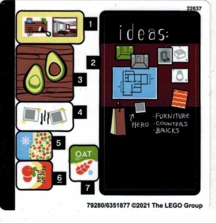 Lego Icones naklejki z zestawu 10291