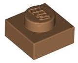 Lego Płytka 1x1 Ciemny Cielisty