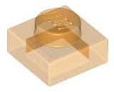 Lego Płytka 1x1 Przezroczysty Pomarańczowy