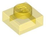 Lego Płytka 1x1 Przezroczysty Żółty