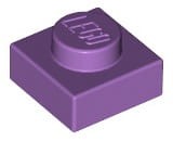 Lego Płytka 1x1 Średni Lawendowy