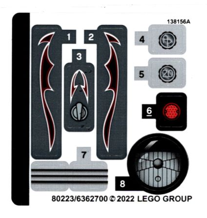 Lego Technic - Naklejki z zestawu 42132
