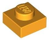 Lego Płytka 1x1 Jasny Pomarańczowy
