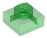 Lego Płytka 1x1 Przezroczysty Zielony