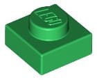 Lego Płytka 1x1 Zielony