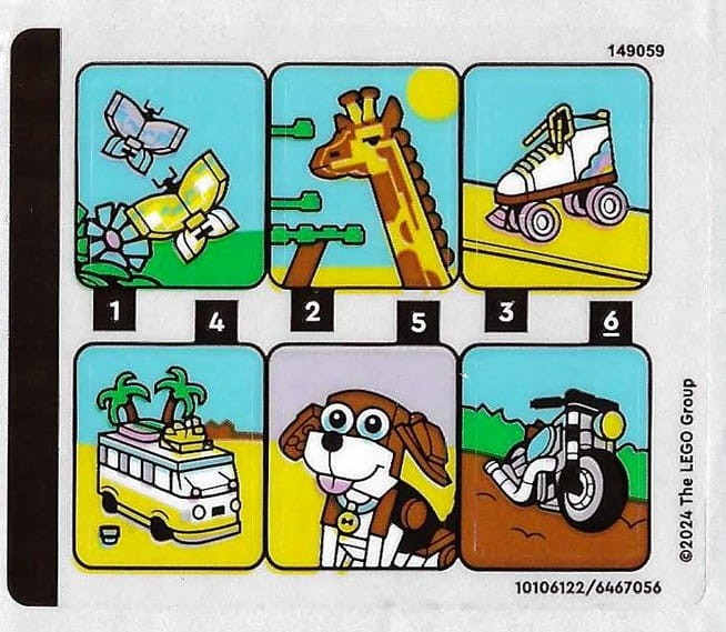 Lego Creator - Naklejki z zestawu 31147