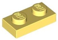 Lego Płytka 1x2 Jasny Żółty
