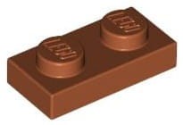 Lego Płytka 1x2 Ciemny Pomarańczowy