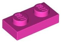 Lego Płytka 1x2 Ciemny Różowy