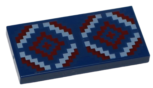 LEGO Płytka Płaska 2x4 Wzór Dywanu