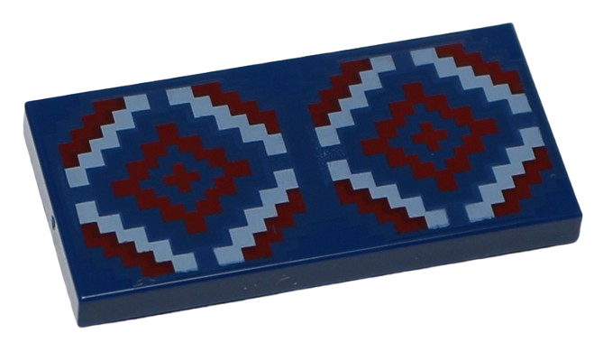 LEGO Płytka Płaska 2x4 Wzór Dywanu