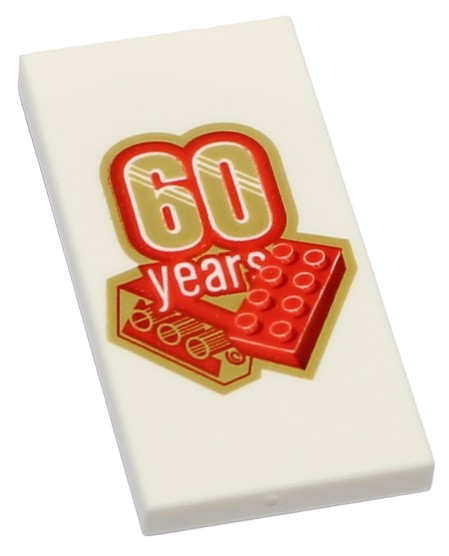 LEGO Płytka Płaska 2x4 60 Lat Lego