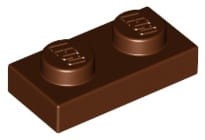 Lego Płytka 1x2 Brązowy