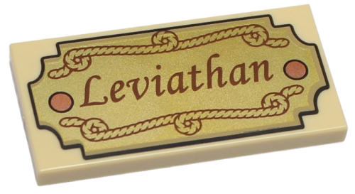 LEGO Płytka Płaska 2x4 Szyld 'Leviathan'