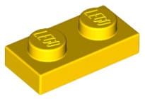 Lego Płytka 1x2 Żółty