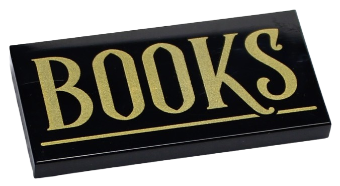 LEGO Płytka Płaska 2x4 'BOOKS'