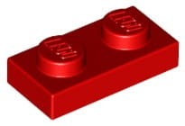 Lego Płytka 1x2 Czerwony