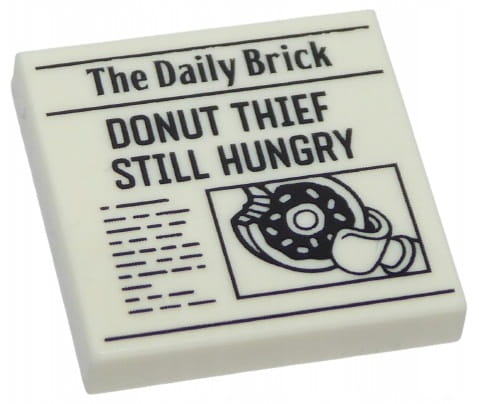 LEGO Płytka Płaska 2x2 Gazeta 'The Daily Brick'