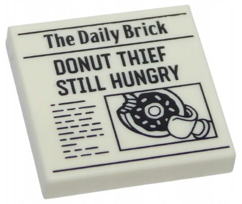 LEGO Płytka Płaska 2x2 Gazeta 'The Daily Brick'
