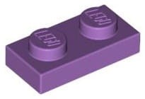 Lego Płytka 1x2 Średni Lawendowy
