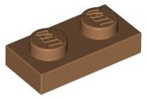 Lego Płytka 1x2 Ciemny Cielisty