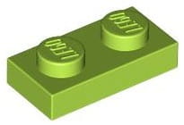 Lego Płytka 1x2 Limonka