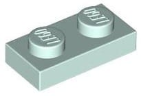 Lego Płytka 1x2 Jasny Morski