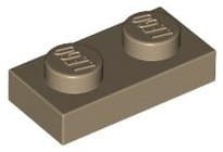 Lego Płytka 1x2 Ciemny Beżowy