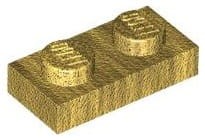 Lego Płytka 1x2 Perłowy Złoty