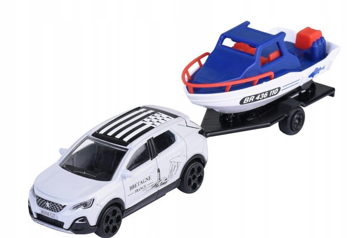 Majorette French Touch - Peugeot 3008 GT + Łódź