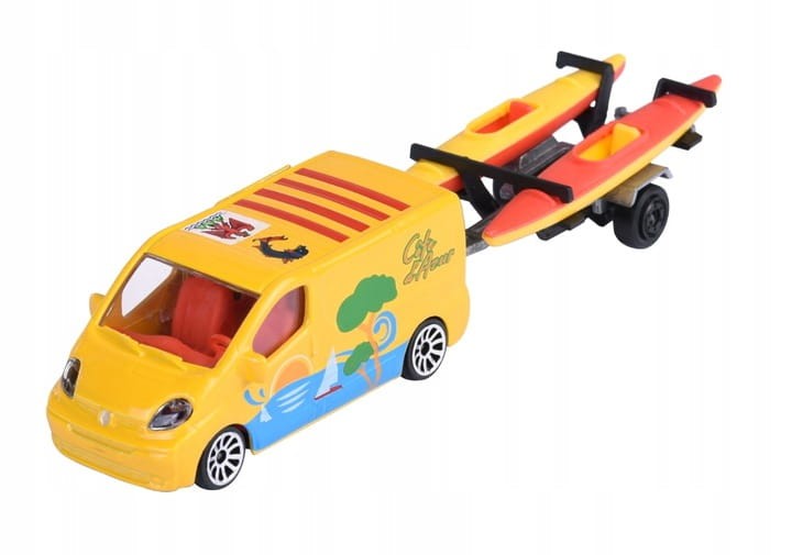 Majorette French Touch - Renault Trafic + Przyczepka z kajakami