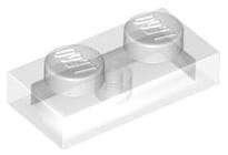 Lego Płytka 1x2 Przezroczysty